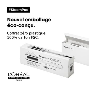 Випрямляч для волосся STEAMPOD 4 від L'Oréal: випрямляння та локони з парою, 3 температури, для всіх типів волосся