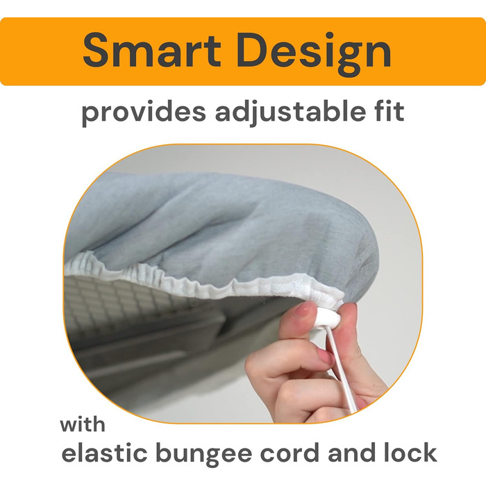 SAVUK Глянцевий чохол та підкладка для прасувальної дошки з силіконовим покриттям, 4 шари, 38.1 x 137.2 см, посилена підкладка, з терморефлексним покриттям, еластичний край