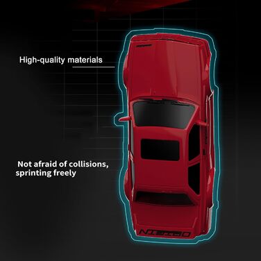 RC Дрифт-кар Drift Auto 1:16, 2.4 GHz, 30 км/год, 4WD, LED підсвічування, 2 акумулятори, Червоний