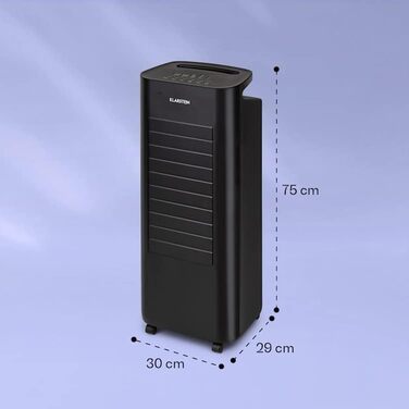 Клариштейн Охолоджувач повітря з водяним охолодженням IceWind Max, 4-в-1: охолоджувач, зволожувач, вентилятор, нічний режим, 60W, 330 м³/год, білий/чорний