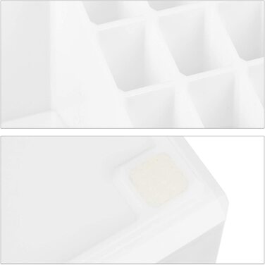 Органайзер для макіяжу маленький, шафа для макіяжу з 2 предметів з 3 шухлядами, стійка для косметики, що штабелюється, білий 1 білий 19 x 23,5 x 14 см, 1 шт.