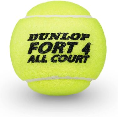 Професіонал на ґрунтовому корті (банка 4) і Dunlop Tennis Ball Fort All Court TS для ґрунту, корту з твердим покриттям і трави (банка 4)