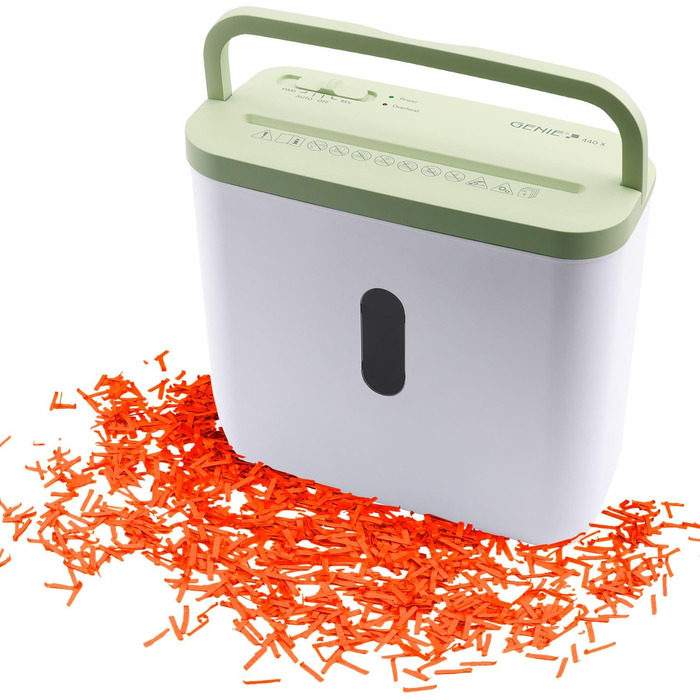 Шредер Genie 440 X II P4: актовий, з автоматичним стартом, 9л, для дому та офісу, зелений