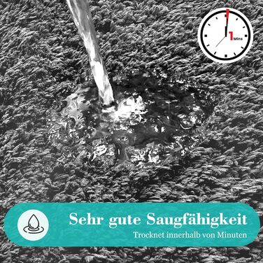 Набір килимків для ванної кімнати Digiroot (2 шт.) - неслизькі, швидковисихаючі, з м'якого ворсу, 40x60 см та 50x80 см, сірий