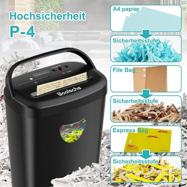 Шредер Aktenvernichter CD228P-12: знищення 12 аркушів, кредитних карт, CD, скріпок, 25л
