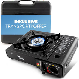 Газовий набір для кемпінгу Z.M.C. з однією конфоркою, адаптер для LPG, кейс, картриджі 227г та гриль-плита. Підходить для відпочинку на природі та в приміщенні. Газовий пальник з п'єзозапалюванням