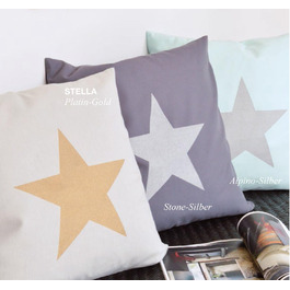 Чохол на подушку Scantex Stella Star у вер. Кольори 50x50 см, 100 бавовна (срібло альпіно)