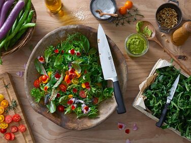 Ніж кухарський ZWILLING Vier Sterne, 20 см, нержавіюча сталь, пластикова ручка