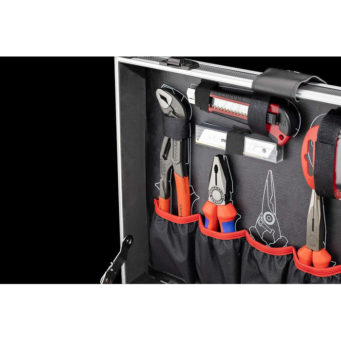 Набір інструментів Meister 131 предметів Knipex & Wera в алюмінієвому кейсі - професійний валіза з інструментами для майстрів