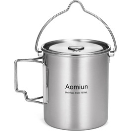 Титанова чашка для кемпінгу Aomiun 750 мл 