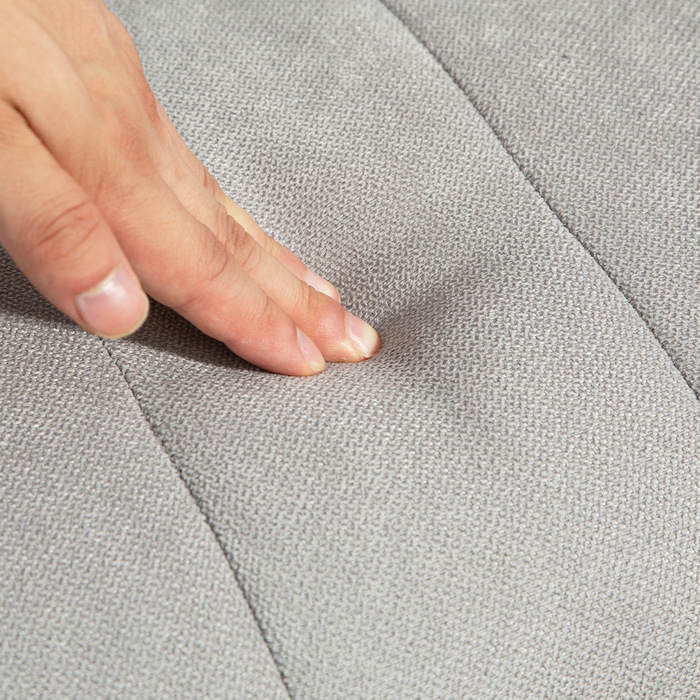 Крісло-гойдалка з подушкою для попереку, широке сидіння, каркас з каучукового дерева, до 120 кг, сірого кольору