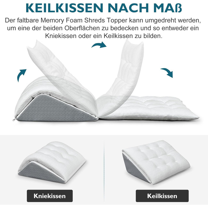 Подушка для підйому ніг TANYOO - подушка під коліна для спини, з memory foam, для відновлення після операцій