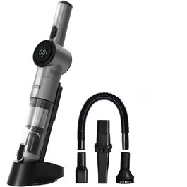 LEBENLANG Бездротовий ручний пилосос з акумулятором + 2 HEPA-фільтри | Потужність 17000Pa | Зі станцією зарядки | Для дому та авто