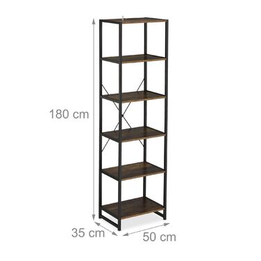 Стелаж Relaxdays на 6 полиць