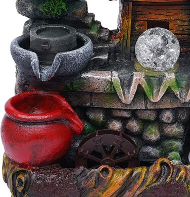 Кімнатний фонтан з LED підсвіткою - настільний фонтан, водоспад, фонтан з туманом для дому та офісу