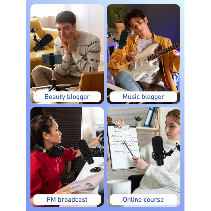 Стійка для мікрофона HyperX QuadCast з поп-фільтром та тримачем YOUSHARES для QuadCast S, Blue Yeti, Razer Seiren Mini V3