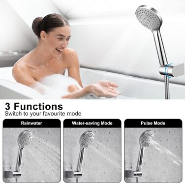 Змішувач для ванни з тропічною дощурою, набір для ванної кімнати (хром) BS111