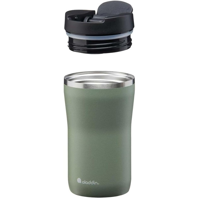Термокружка Aladdin Barista Java з нержавіючої сталі 0.47L - Leak-Lock, для кави To Go, зберігає тепло 4 години, без BPA, можна мити в посудомийній машині (251 мл, Sage Green)