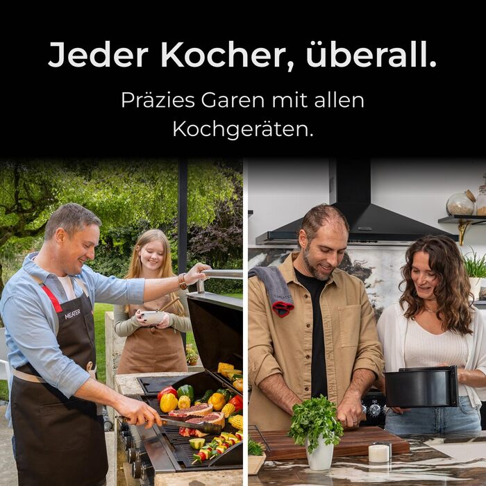 MEATER Pro Duo: Розумний термометр для м'яса | Висока термостійкість 550°C | Велика дальність | Сертифікована точність | Для приготування на грилі, в духовці, мангалі, коптильні, фритюрниці | 50+ рецептів в додатку