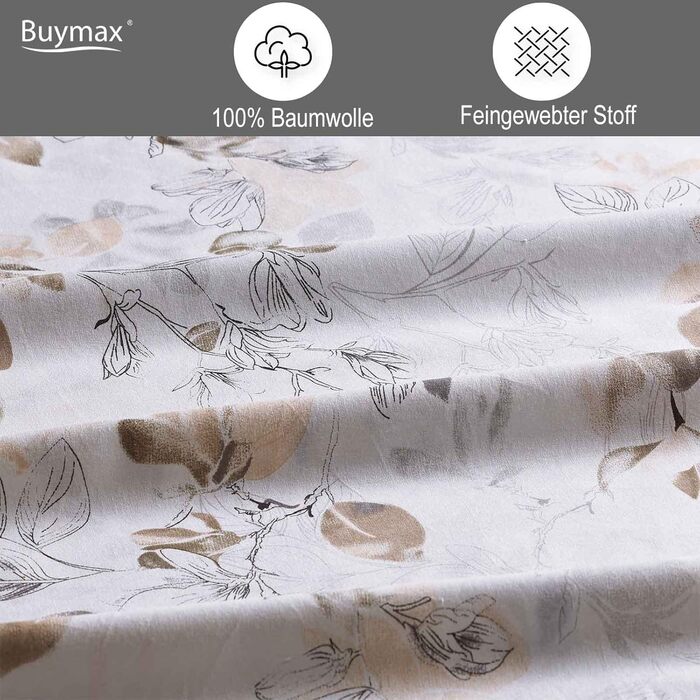 Комплект постільної білизни Buymax® 200x220 з 100% бавовни (3-х частинний): простирадло, наволочки 80x80 см, ковдра 200x220 см. Сертифікат ÖKO-TEX