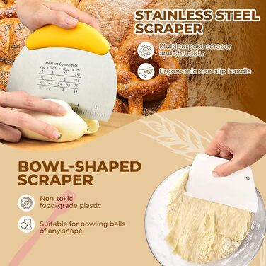 Набір для випікання хліба: 32 предмети, корзини для бродіння, склянка для закваски 730мл, аксесуари для випікання, для початківців та професіоналів