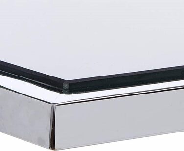 Меблевий журнальний столик, метал, хром-чорний, Ш 36 x Г 30 x В 60 см