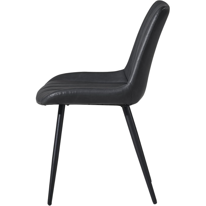 Набір обідніх стільців CLIPOP - 4 шт. з штучної шкіри, зелені, для кухні та вітальні