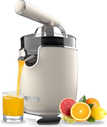 Електрична соковитискачка для цитрусових Cecotec Xqueeze RetroJuice 1000 Green - 1000W, нержавіюча сталь, 2 конуси, зелений (бежевий)