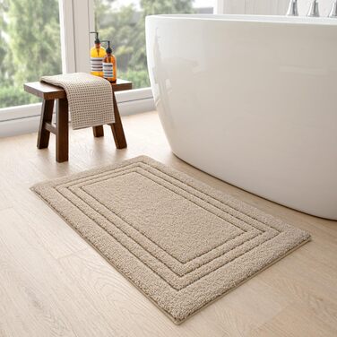 Килимок для ванної кімнати DEXI, м'який, нековзний, пральний, 50 x 80 см, бежевий