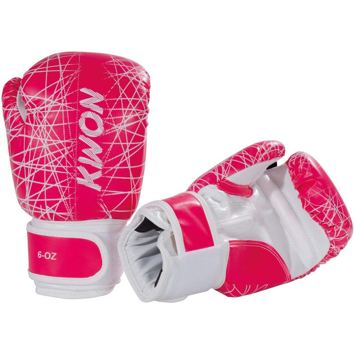 Дитячі боксерські рукавички Kwon неонового рожево-синього кольору (0,17 кг, троянда)