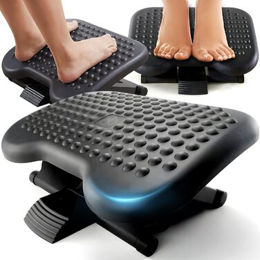 Підставка для ніг Retoo: ергономічна, з регулюванням висоти та масажем для офісу та дому