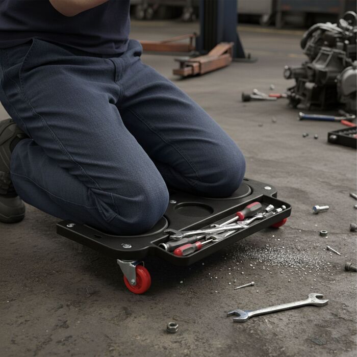 Дошка для колін з підсвічуванням та органайзером для інструментів Relaxdays