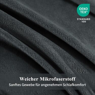 Зимова фланелева постільна білизна 200x220 - тепла, м'яка, з велюровим покриттям, набір постільної білизни з ковдрою 200x220 та двома наволочками 80x80, сірий колір