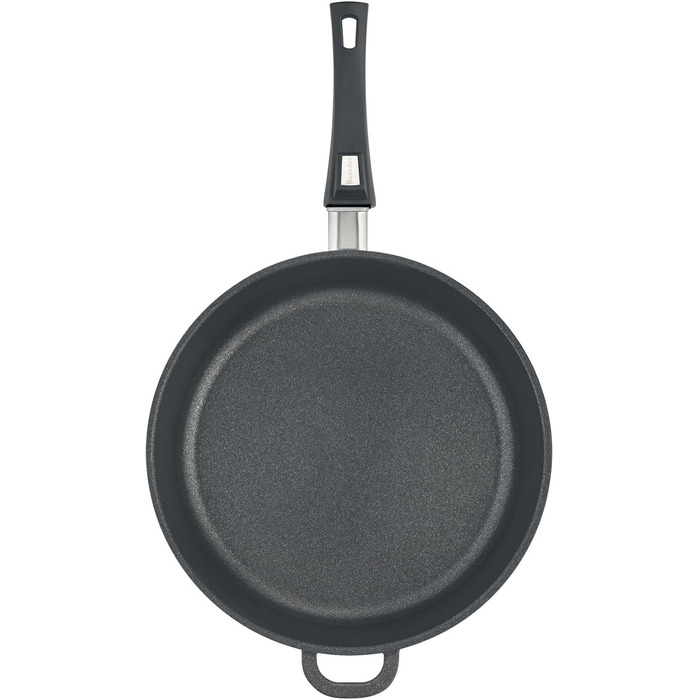 Сковорода Berndes Vario Click 32 см з індукційним дном, знімним ручками, антипригарним покриттям, для всіх плит, з високим бортиком, алюмінієвий литвий корпус, чорна