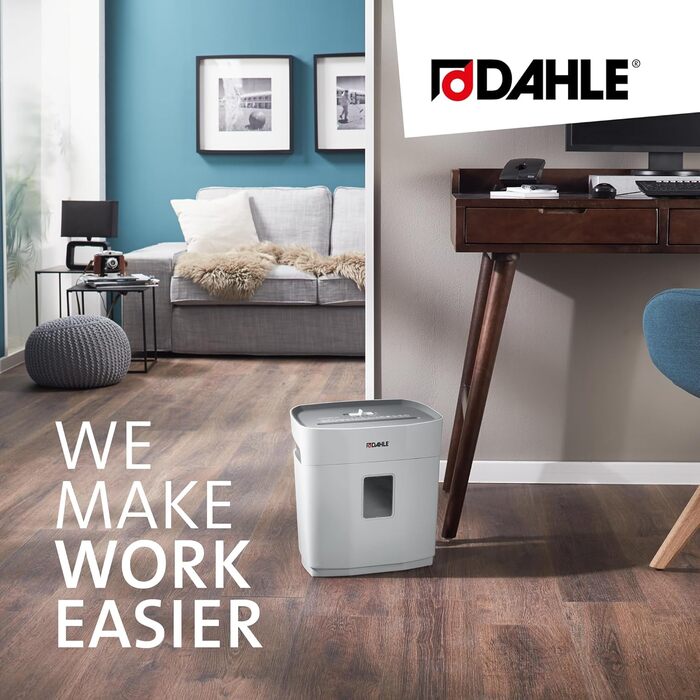 Шредер Dahle PaperSAFE PS 120: 8 листів, P4, частинковий різак, без масла, 12 л, сірий