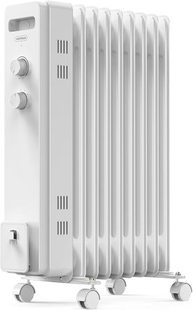Масляний радіатор VonHaus 2.5 кВт з термостатом, білий (9 ребер)