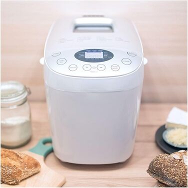 Хлібопекарня LIVOO DOP205W біла з цифровим дисплеєм та 15 програмами