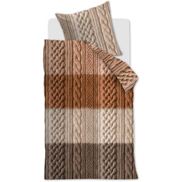 Комплект постільної білизни Beddinghouse Cotton Snug Color Brown, розмір 135x200см80x80