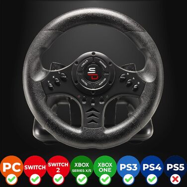 Racing Wheel Rennlenkrad SV450 Subsonic з педалями, вібрацією та перемикачем – для Xbox X/Series X, Switch, PS4, Xbox One, PC