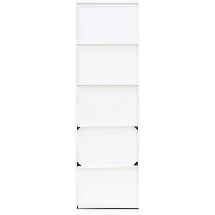 Відкрита книжкова шафа Furinno з n, дерево, білий/рожевий, 49,5x23,9 x 105,9 см (5 відділень, білий)
