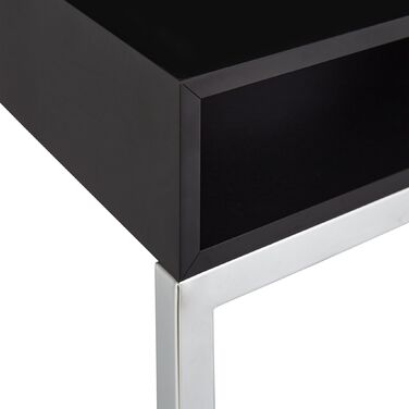 Зручний приставний столик Relaxdays у формі 'С' з полицею