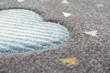 Килим Dream Дитячий килимок Хмара Дитячий килимок в сірому блакитному рожевому кольорі Розмір 80х150 см 80 х 150 см