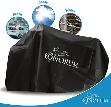 Чохол для мотоцикла Bonorum 245x105x125 см з Оксфордської тканини 210D / чохол для мотоцикла Водонепроникний і водонепроникний з отвором для замка / захисний чохол для скутера і мотоцикла Чорний (XXXL)