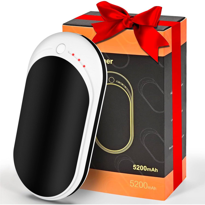 Електричний грієчка Feebee Handwärmer: USB-C, 5200 mAh, Power Bank, 3 режими нагріву, білий