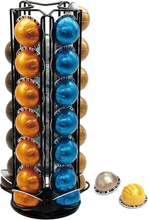 Тримач для капсул Vertuo MaxMiuly (35 шт), обертається, для зберігання капсул кави Vertuo, сумісний з Nespresso (Чорний)