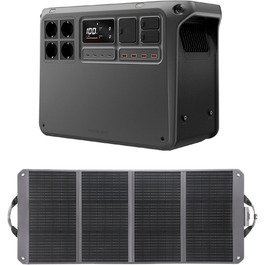 Портативна електростанція DJI Powerstation 1000W, сонячний генератор 512Wh LiFePO4, 4-в-1 швидка зарядка, 23db, для кемпінгу, автономного життя, автодому, надзвичайних ситуацій (Power 2000+120W сонячна панель Zignes)