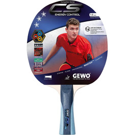 Ракетка для настільного тенісу GEWO CS Energy Control - схвалена ITTF професійна ракетка для настільного тенісу, збірна ракетка з контрольованим покриттям і високими обертальними властивостями, увігнута, губчаста 1,8 мм