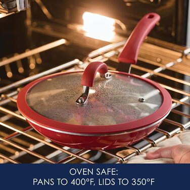 Набір посуду Rachael Ray Cook + Create з антипригарним покриттям, 10 предметів, Agave (червоний)