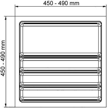 Лоток для столових приборів SCOOPII 55 см (Ш 450-490 х Г 450-490 мм)
