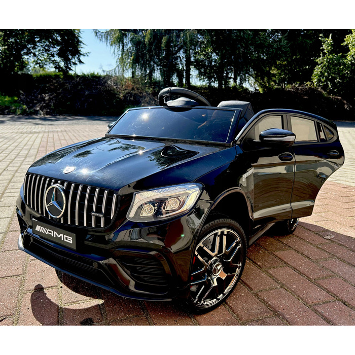 Дитячий електромобіль Mercedes GLC 63S 4x4 з пультом керування, м'якими колесами EVA, шкіряним сидінням та USB